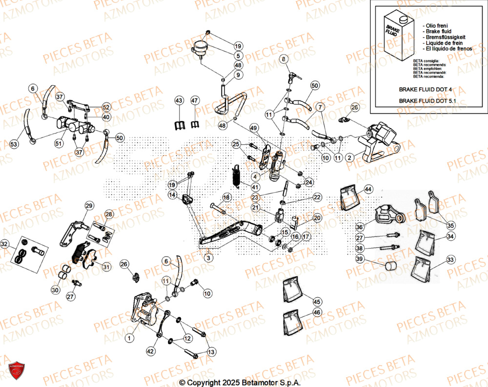 Freins BETA Pièces BETA MOTARD 125 4T R 2026