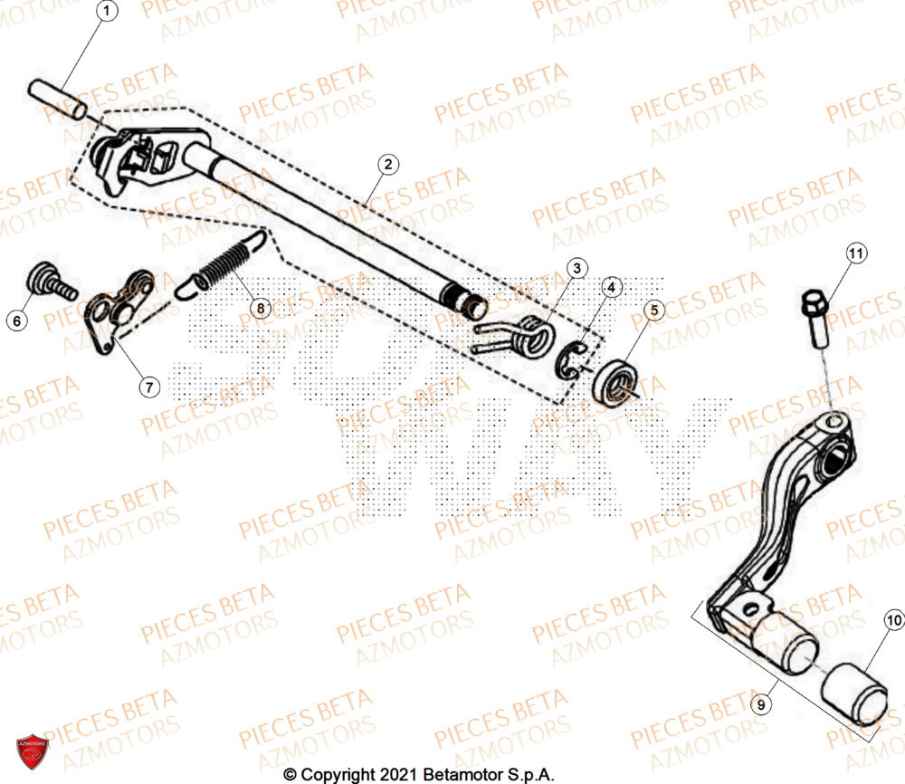 Selecteur De Vitesses BETA Pièces BETA MOTARD 125 4T R 2026