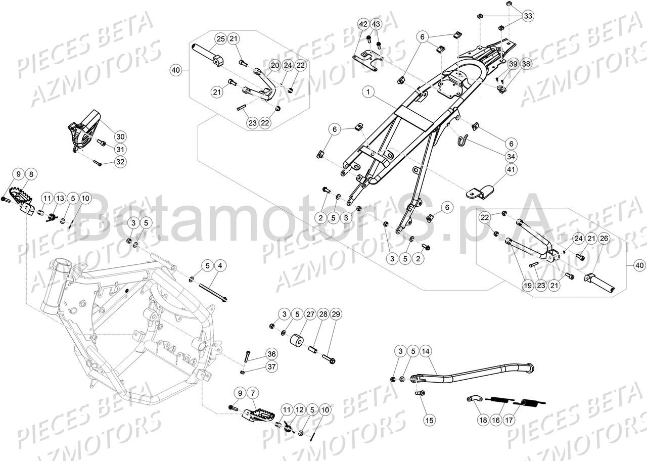 ACCESSOIRES DU CHASSIS pour MOTARD-50-SPORT-MY18