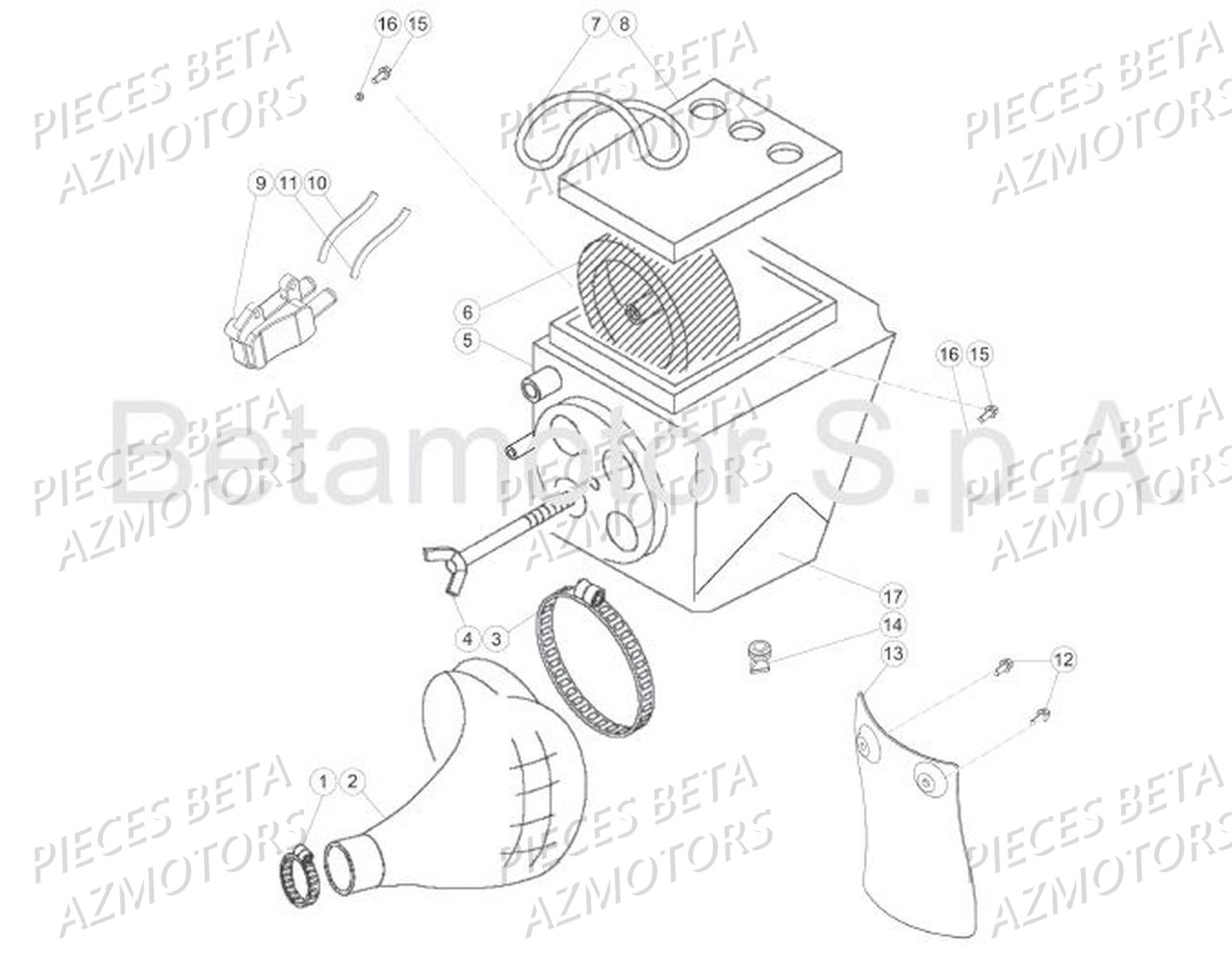 Boitier Du Filtre BETA BETA Motard 50 Sport MY18