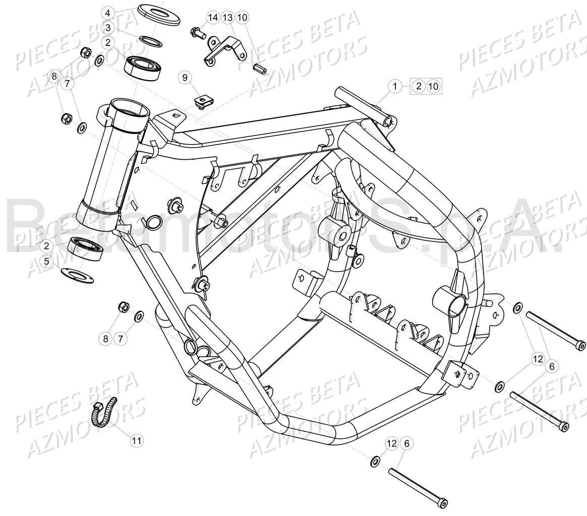 CHASSIS BETA Pièces Beta 50 RR Motard SPORT - 2018