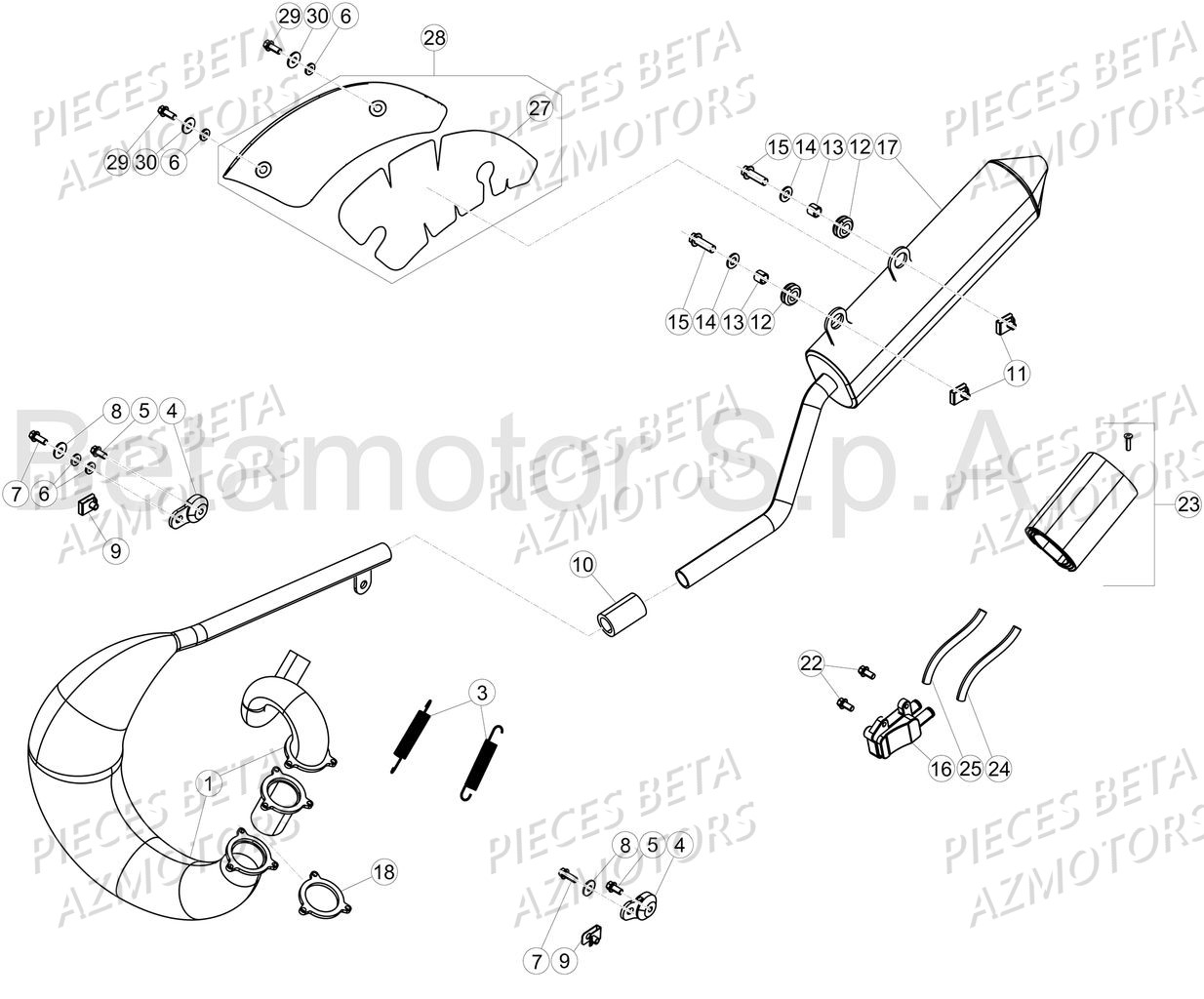 Echappement BETA BETA Motard 50 Sport MY18