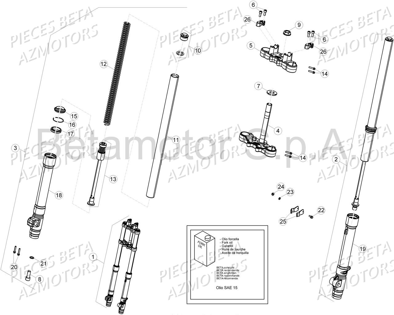 Fourche BETA BETA Motard 50 Sport MY18