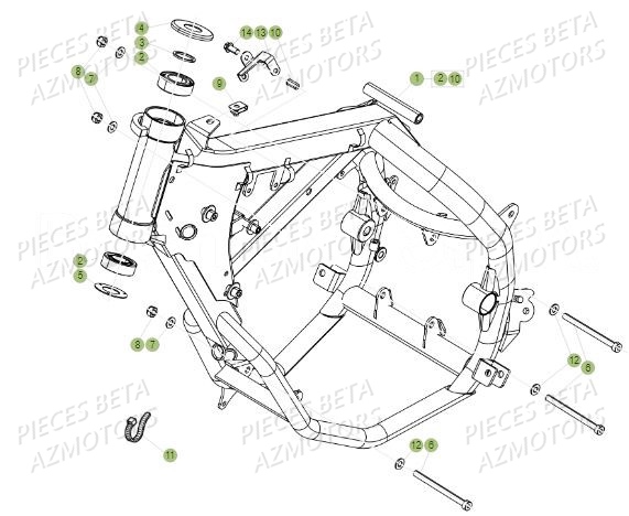 CHASSIS BETA Pièces Beta 50 RR Motard SPORT - 2019