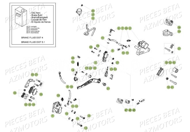 PASTILLES PINCE 25.03067/73 BETA pour FREINS de MOTARD-50-SPORT-MY19