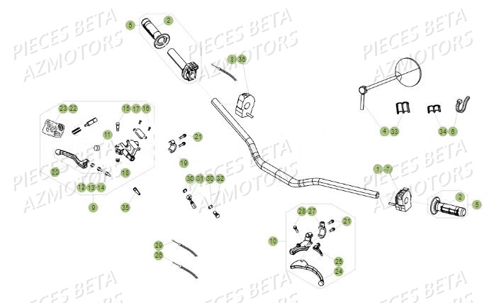 GUIDON BETA Pièces Beta 50 RR Motard SPORT - 2019