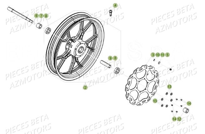 Roue Avant BETA BETA Motard 50 Sport MY19