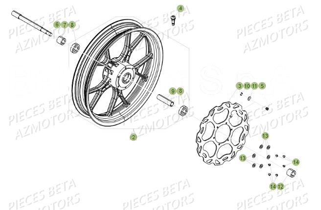 ROUE AVANT BETA MOTARD 50 SPORT MY19