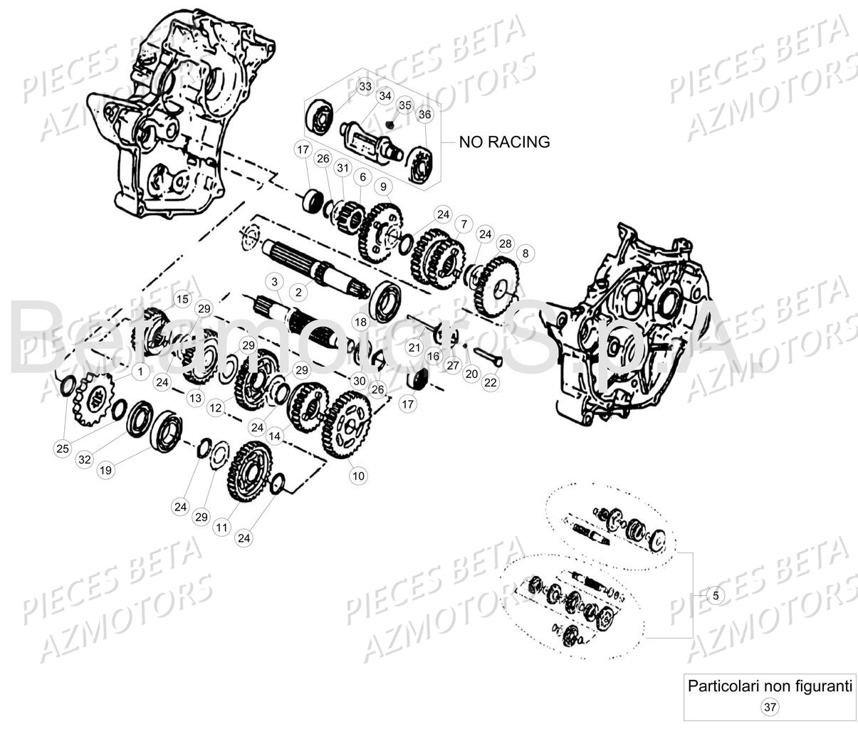 Boite A Vitesses BETA Pièces Beta 50 RR Motard TRACK - 2018