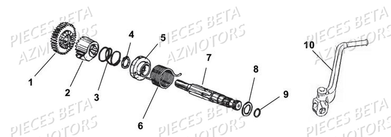 Kickstarter BETA Pièces Beta 50 RR Motard TRACK - 2018