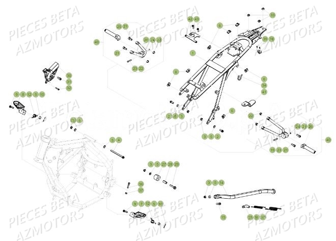 Accessoires Du Chassis BETA Pièces Beta 50 RR Motard TRACK - 2019