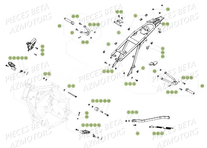 ACCESSOIRES DU CHASSIS BETA MOTARD 50 TRACK MY19