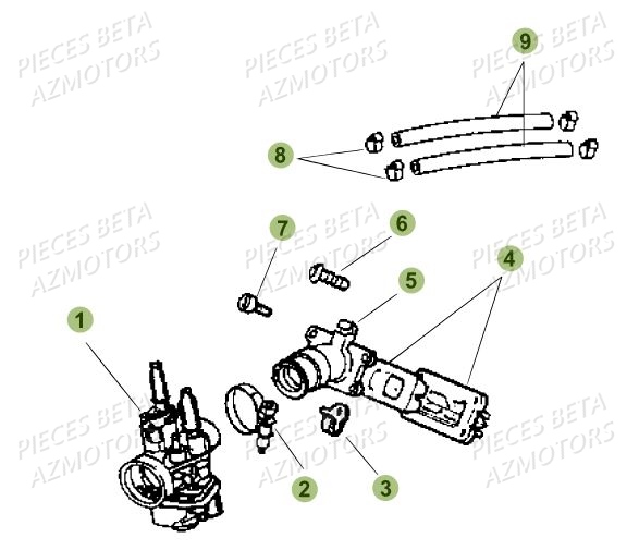 Carburateur BETA Pièces Beta 50 RR Motard TRACK - 2019
