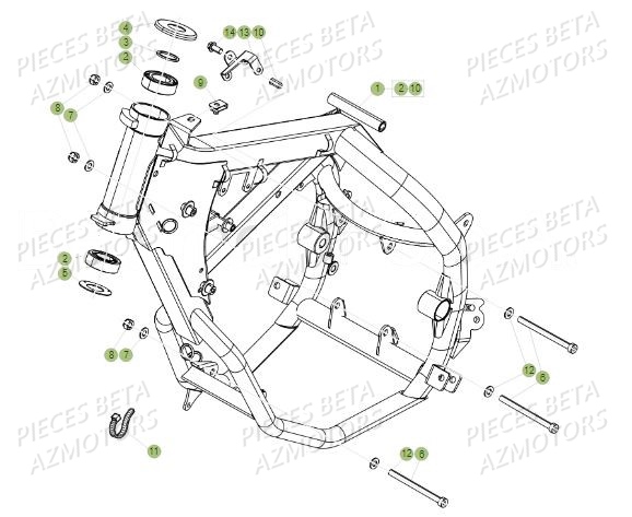 Chassis BETA Pièces Beta 50 RR Motard TRACK - 2019