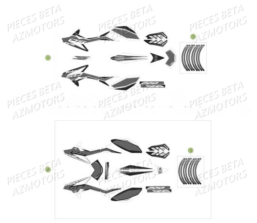 Decors BETA Pièces Beta 50 RR Motard TRACK - 2019