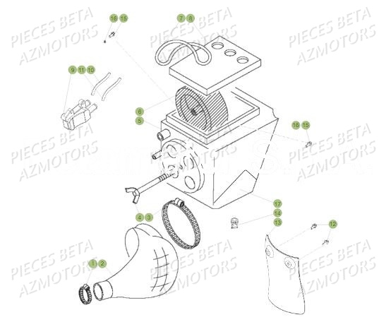 Filtre A Air BETA Pièces Beta 50 RR Motard TRACK - 2019