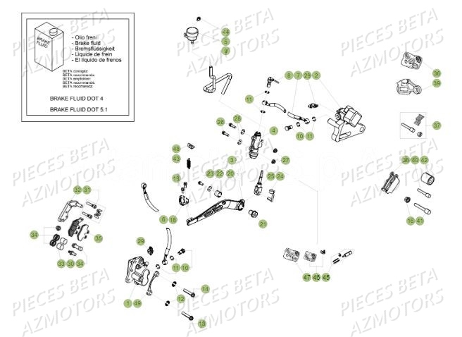 PASTILLES PINCE 25.03067/73 BETA pour FREINS de MOTARD-50-TRACK-MY19