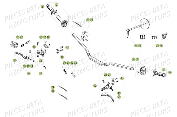 Guidon BETA Pièces Beta 50 RR Motard TRACK - 2019