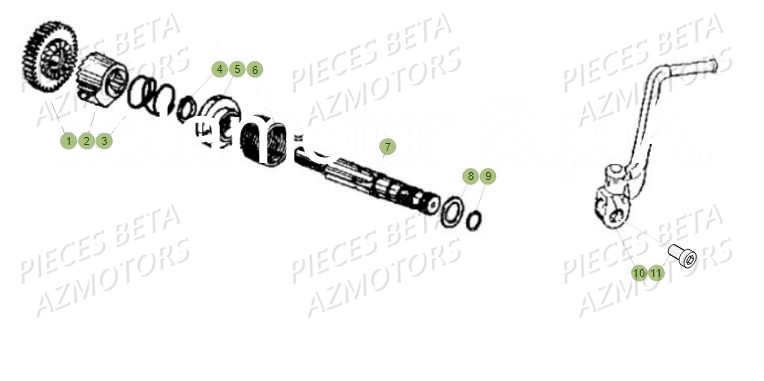 Kick Starter BETA Pièces Beta 50 RR Motard TRACK - 2019