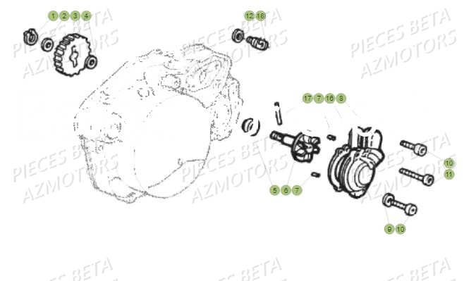 POMPE_A_EAU BETA Pièces Beta 50 RR Motard SPORT - 2019