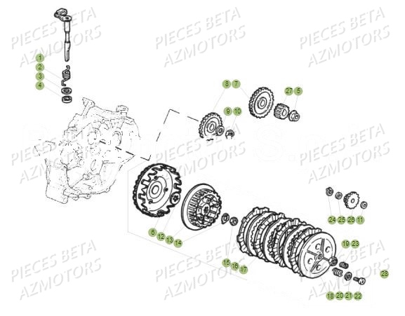 Transmission BETA Pièces Beta 50 RR Motard TRACK - 2019