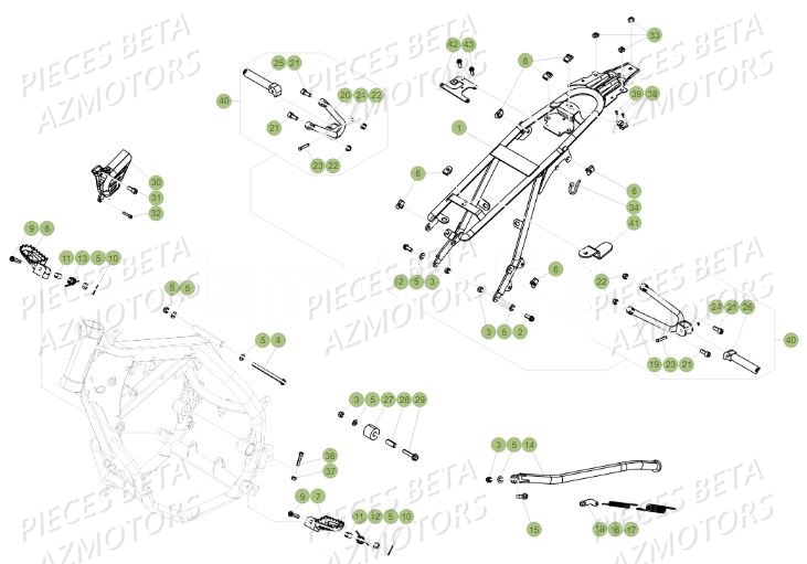 Accessoires Du Chassis BETA BETA Motard Standard RR 2T 50 MY18
