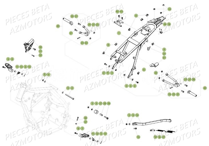 ACCESSOIRES DU CHASSIS pour MOTARD-RR-2T-50-MY18