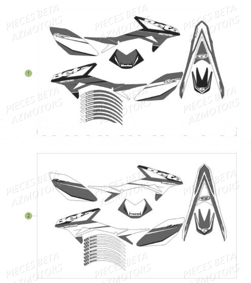 AUTOCOLLANTS pour MOTARD-RR-2T-50-MY18