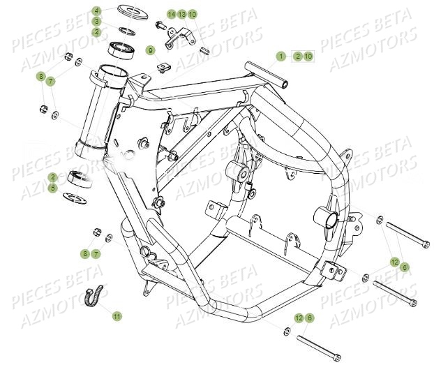 CHASSIS pour MOTARD-RR-2T-50-MY18