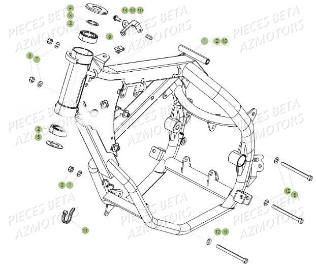 CHASSIS BETA Pièces Beta 50 RR Motard STANDARD - 2018