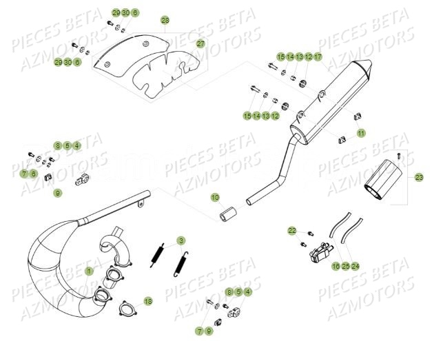Echappement BETA BETA Motard Standard RR 2T 50 MY18