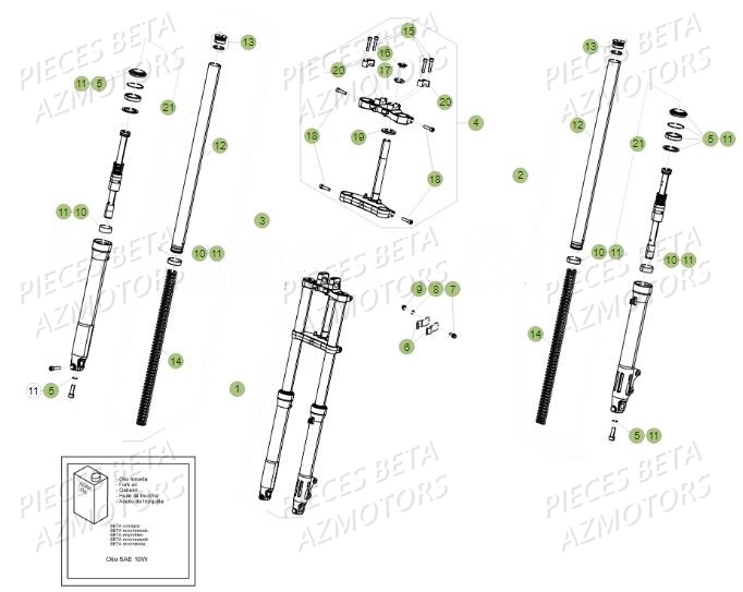 Fourche BETA BETA Motard Standard RR 2T 50 MY18