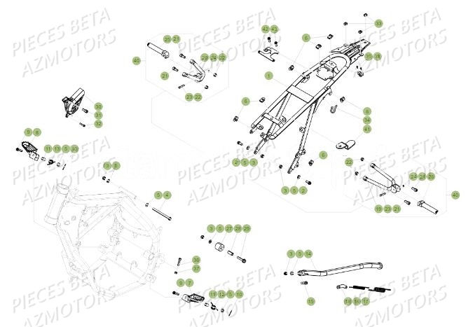 ACCESSOIRES DU CHASSIS pour MOTARD-RR-2T-50-MY19