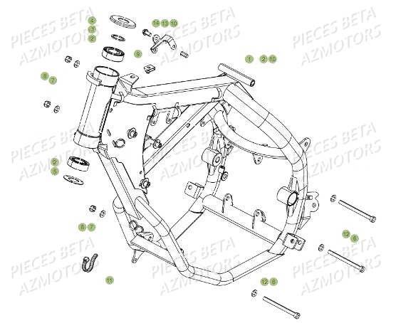 CHASSIS pour MOTARD-RR-2T-50-MY19
