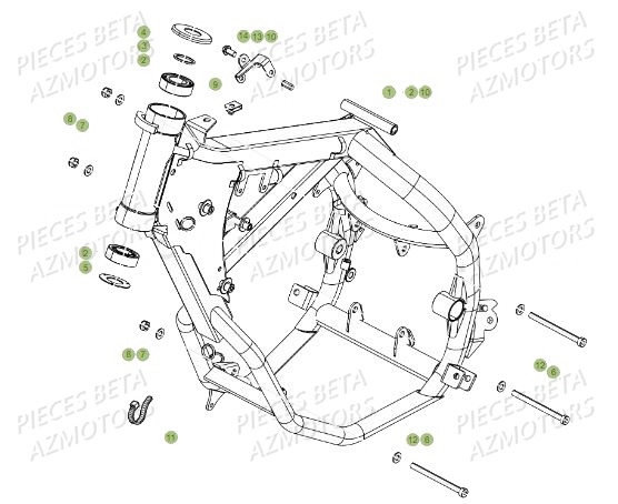 CHASSIS BETA Pièces Beta 50 RR Motard STANDARD - 2019