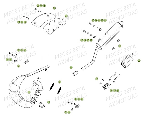 ECHAPPEMENT pour MOTARD-RR-2T-50-MY19