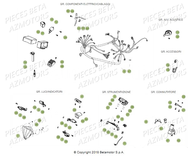 EQUIPEMENT_ELECTRIQUE BETA Pièces Beta 50 RR Motard STANDARD - 2019