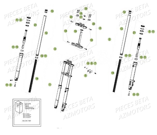 Fourche BETA BETA Motard Standard RR 2T 50 MY19