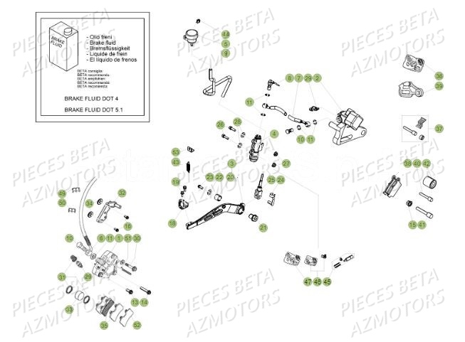 PASTILLES PINCE 25.03067/73 BETA pour FREINS de MOTARD-RR-2T-50-MY19