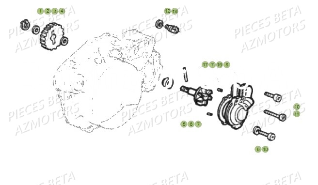 POMPE_A_EAU BETA Pièces Beta 50 RR Motard STANDARD - 2019