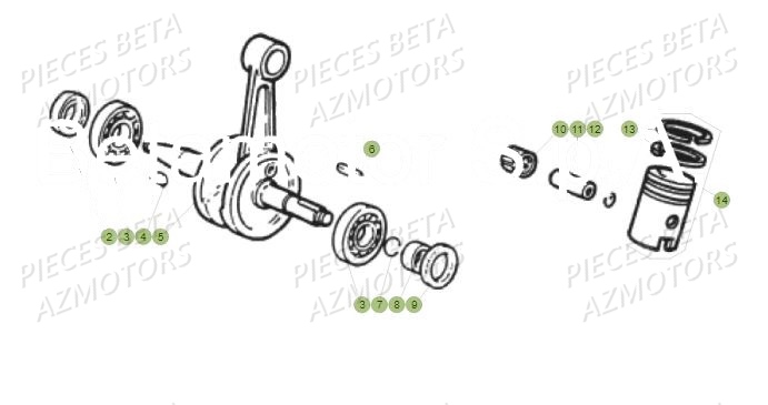 Vilebrequin BETA BETA Motard Standard RR 2T 50 MY19