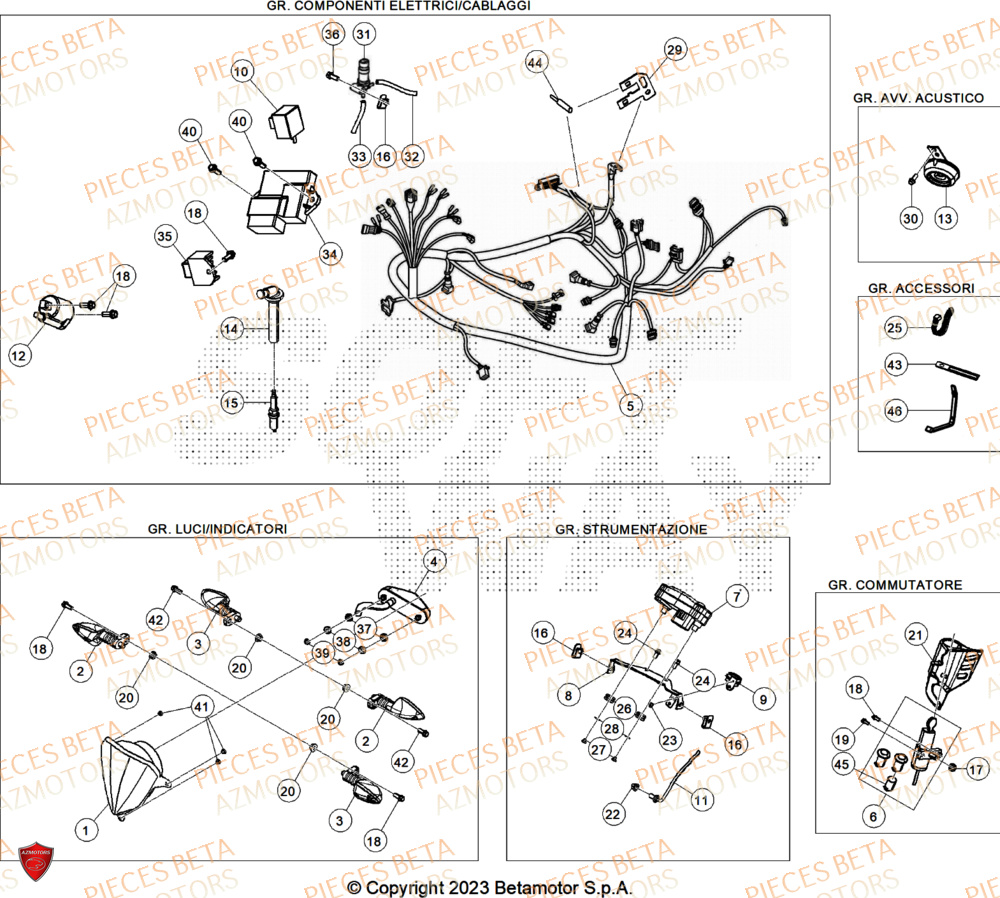 Equipement Electrique BETA BETA Motard STANDARD RR 2T 50 2025