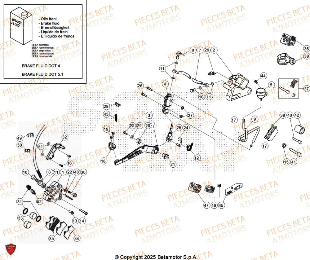 Freins BETA BETA Motard STANDARD RR 2T 50 2025
