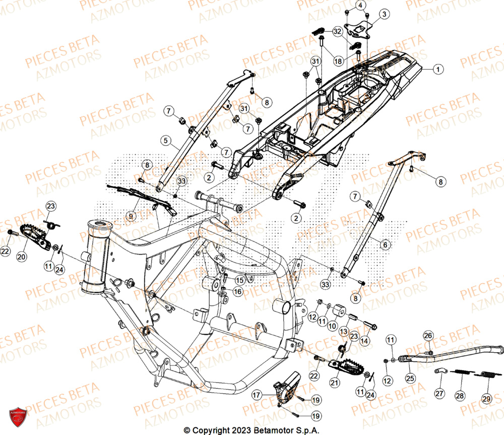 Accessoires Du Chassis BETA BETA Motard STANDARD RR 2T 50 2026