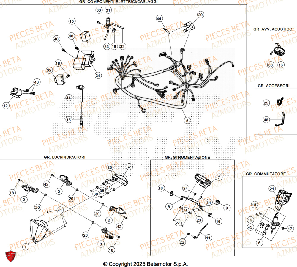 Equipement Electrique BETA BETA Motard STANDARD RR 2T 50 2026