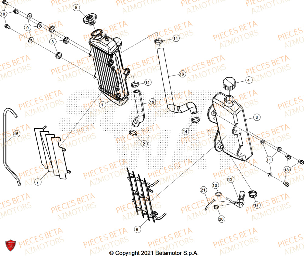 Radiateur BETA BETA Motard STANDARD RR 2T 50 2026