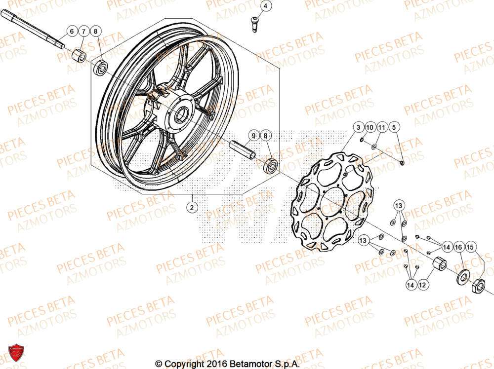 Roue Avant BETA BETA Motard STANDARD RR 2T 50 2026