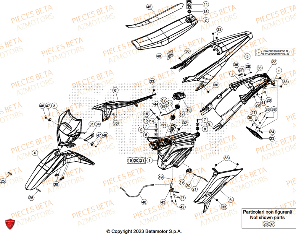 Carenages BETA BETA Motard SPORT 2T 50 2025