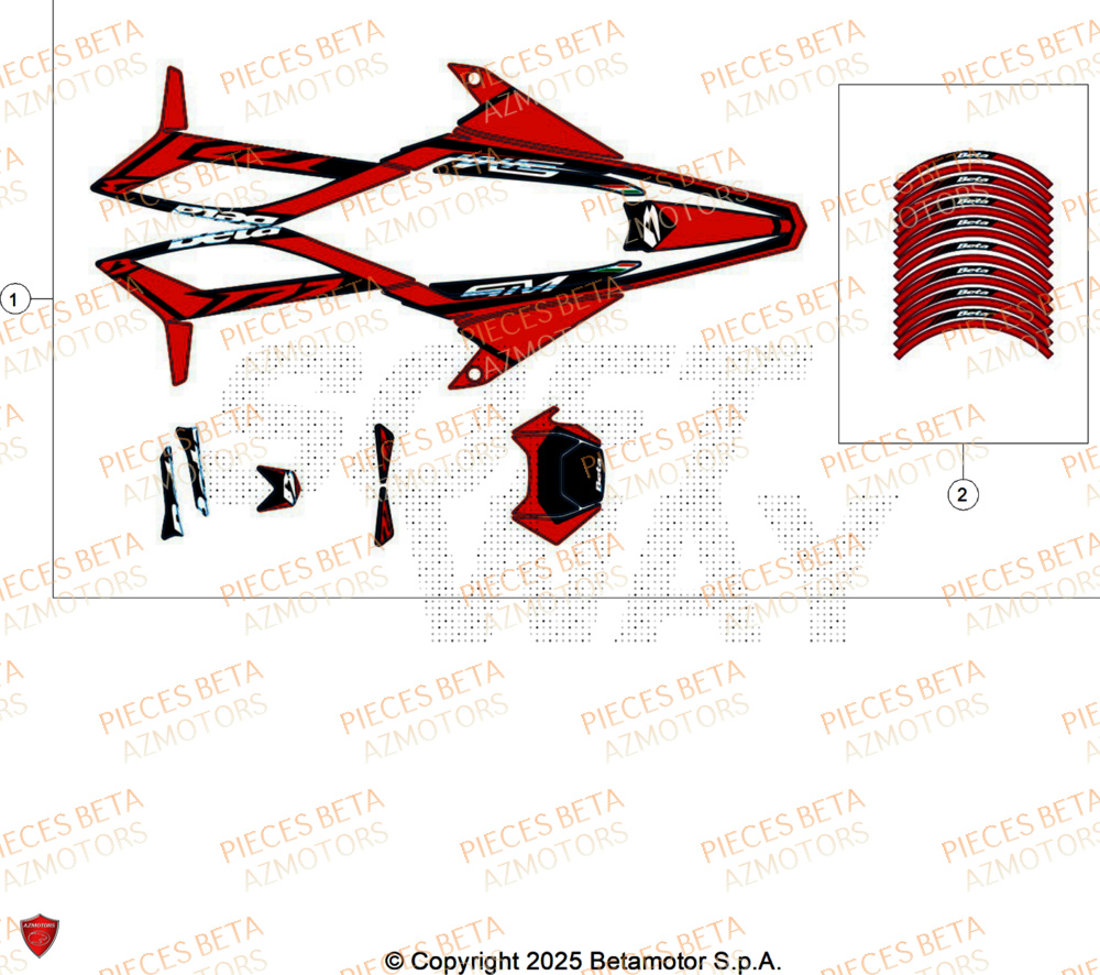 Decors BETA BETA Motard SPORT 2T 50 2025