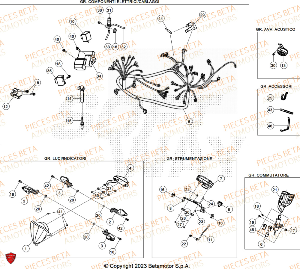 Equipement Electrique BETA BETA Motard SPORT 2T 50 2025